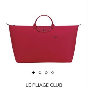 NWT Red Longchamp Le Pliage Club Travel Bag XL